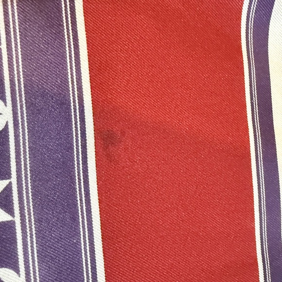 Floral Red and Purple Silk Scarf by Paloma Picasso - Picture 9 of 14